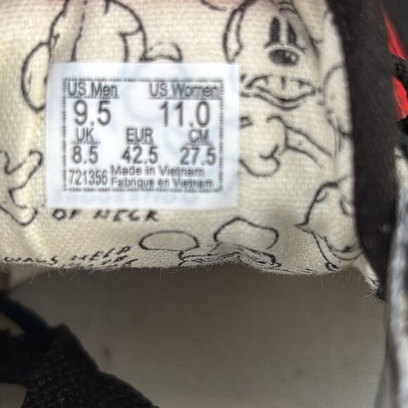 Vans x Disney Mickey Mouse Black Shoes Sneakers in Mens Size 9.5 - Picture 9 of 9